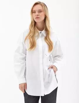 Туника Oversize из поплина белая Kayra