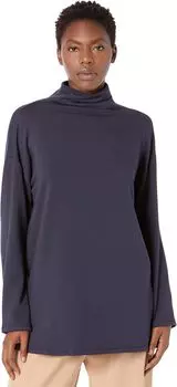 Туника Petite с высоким воротником-воронкой Eileen Fisher, цвет Nocturne