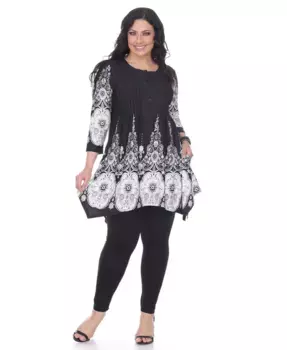 Туника Plus Size Dulce White Mark, мультиколор