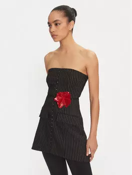 Туника приталенного кроя Rotate, черный