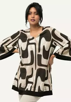 Туника RETRO 3/4 SLEEVE SLINKY Ulla Popken, бежевый