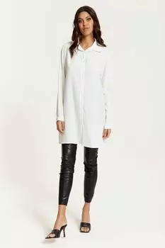 Туника-рубашка оверсайз с длинными рукавами HOXTON GAL, белый
