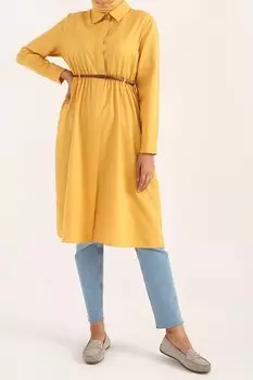Туника-рубашка с желтым поясом ALL DAY