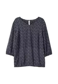 Туника с цветочным принтом по всей поверхности sheego, цвет Mittelblau Bedruckt