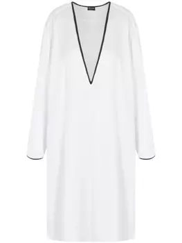 Туника с глубоким V-образным вырезом Giorgio Armani, белый