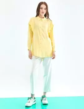 Туника с кисточками на плечах Желтая Kayra