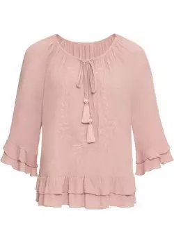 Туника с вышивкой Bodyflirt, розовый