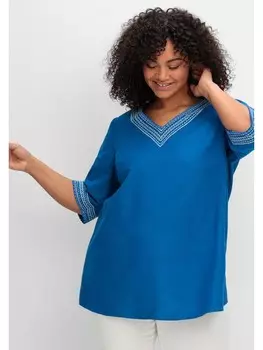 Туника sheego Bestickte, цвет kobalt