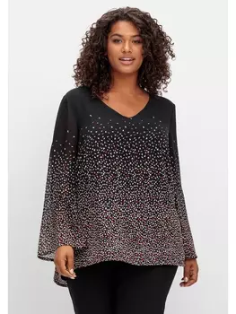 Туника sheego Chiffon, черный