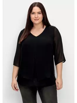 Туника sheego Chiffon, черный