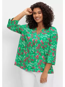 Туника sheego, цвет blattgrn gemustert