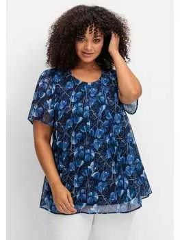 Туника sheego, цвет marine gemustert