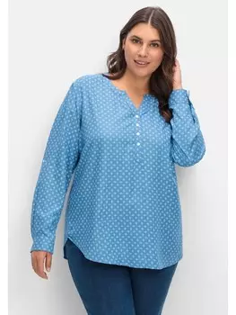 Туника sheego, цвет mittelblau gemustert