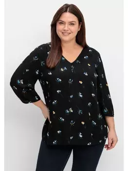 Туника sheego, цвет schwarz gemustert