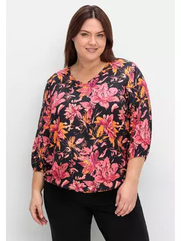 Туника sheego, цвет schwarz gemustert