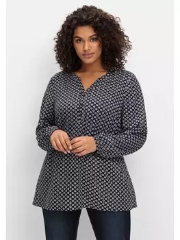 Туника sheego, цвет tiefblau gemustert