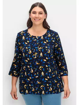 Туника sheego, цвет tiefblau gemustert