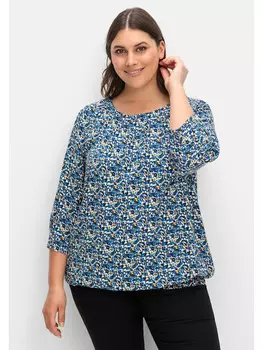 Туника sheego, цвет tiefblau gemustert