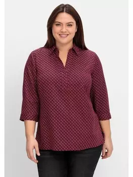 Туника sheego, цвет weinrot gemustert