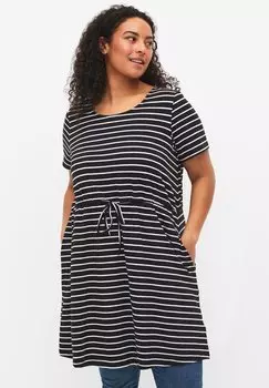 Туника SHORT SLEEVED Zizzi, цвет black stripe