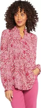 Туника со складками спереди NYDJ, цвет Penny Paisley