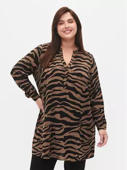 Туника стандартного кроя Zizzi, черный