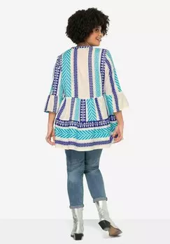 Туника STRAIGHT FIT JACQUARD-STREIFEN 3/4-RMEL Angel of Style, темно-синий