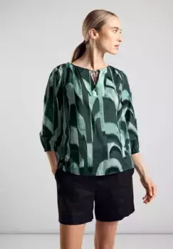 Туника STREET ONE из чистого хлопка, зеленый