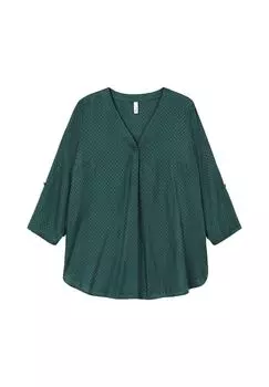 Туника структурированного вида Sheego, темно-зеленый