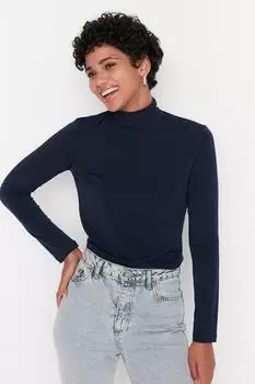 Туника - Темно-синий - Классический крой Trendyol Modest, темно-синий