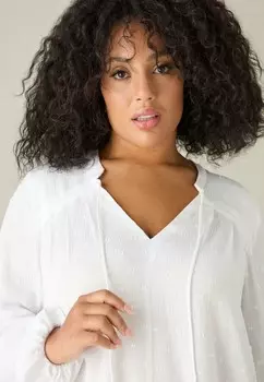 Туника TEXTURED HANKY HEM Live Unlimited London, белый