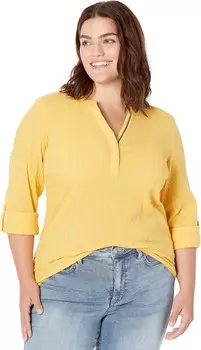 Туника Tommy Hilfiger Long Sleeve Pueblo Pucker Popover Tunic, цвет Deep Maize