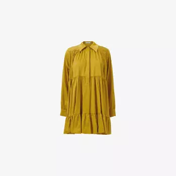 Туника-трапеция Leem с рукавами, желтый