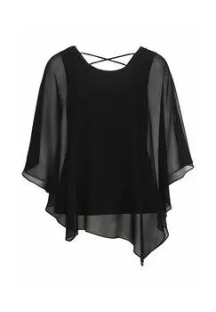 Туника в элегантном образе 2 в 1 Sheego, черный