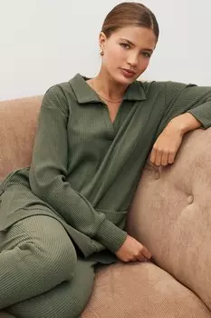 Туника в рубчик Next, зеленый