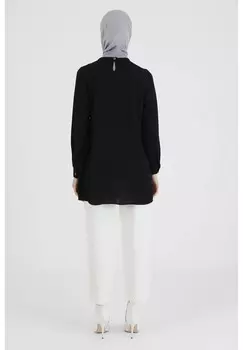 Туника WITH BELT DETAIL-TAVIN Modanisa, черный