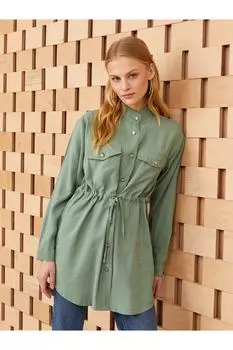 Туника - Зеленый - Классический крой LC Waikiki, зеленый