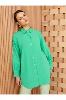 Туника - Зеленый - Классический крой LC Waikiki, зеленый