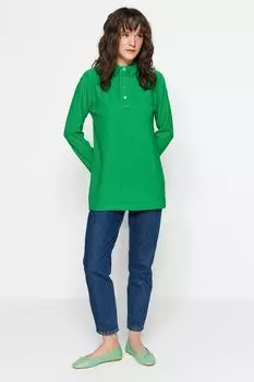 Туника - Зеленый - Классический крой Trendyol Modest, зеленый