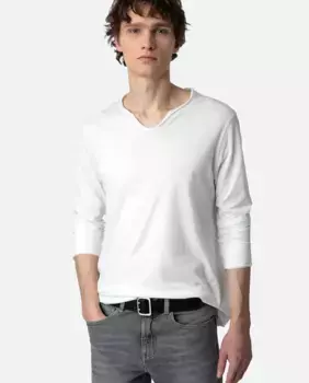 Tunisien Monastir мужская футболка с длинным рукавом Zadig & Voltaire, белый