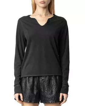 Тунисская футболка с длинным рукавом Zadig & Voltaire, серый