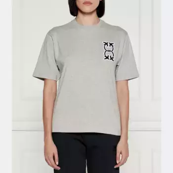 Тунисская футболка свободного кроя Pinko, серый