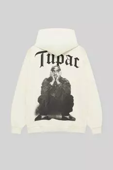 Тупак бежевый свитшот PULL&amp;BEAR