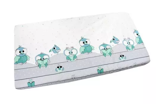 TupTam Детская простыня Детская простыня для детской кроватки с рисунком Цвет: Птичий зеленый Размер: 70 x 140 см