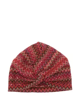 Тюрбан Missoni Kids с зигзагообразным узором, красный