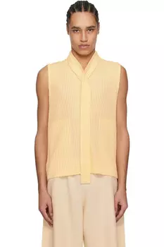 Турбинный жилет Homme Pliss Issey Miyake, белый