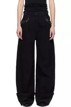 Турбо украшенные джинсы с эффектом луж Simone Rocha, мультиколор