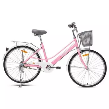 Туристический уличный велосипед Vinbike Lily 24, розовый/белый