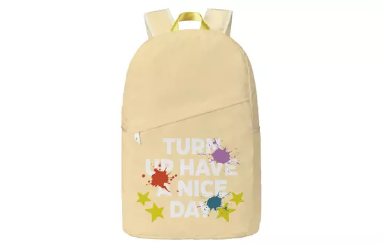 TURN UP Большой рюкзак из полиэстера унисекс, желтый