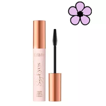 Тушь для ресниц Eveline Sexy Eyes Extra Black, придающая объем, удлиняющая и подтягивающая, 8 мл, Eveline Cosmetics